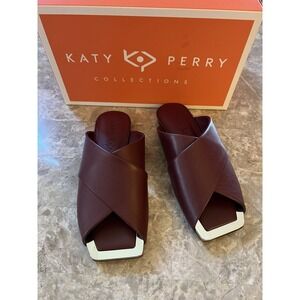 Checked In Slide Sandal Shoe Cranberry Soft Textured Nappa NEW Size 5 Womens NIB